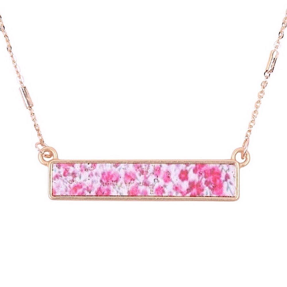 ✌🏼 #501 Floral Pendant Spring Into Summer Vibes Necklace